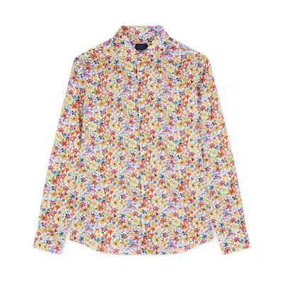 Paul & Shark Shirt With Archive Floral Print In Stampa Fiori Multicolor