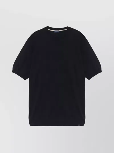 Paul & Shark Short Sleeve Crew Neck Top In Black