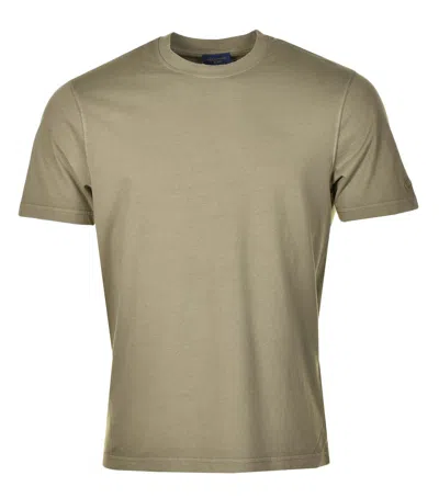 Paul & Shark Short Sleeve Extra Soft Garment Dyed T Shirt  Olive In Green