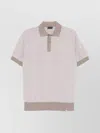 Paul & Shark Sand Beige Short Sleeve Polo With Classic Collar