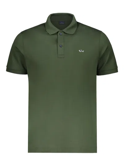 Paul & Shark Short-sleeve Polo Shirt In Green