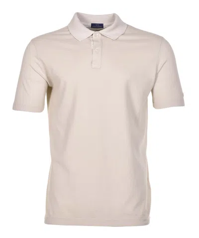 Paul & Shark Short Sleeve Tonal Moon Logo Polo Shirt Beige