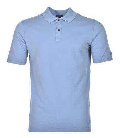 Paul & Shark Short Sleeve Tonal Moon Logo Polo Shirt Blue