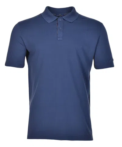 Paul & Shark Short Sleeve Tonal Moon Logo Polo Shirt Navy