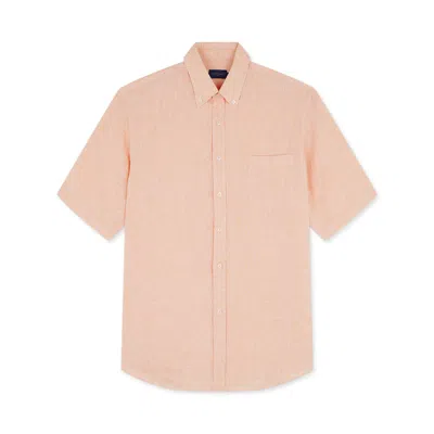 Paul & Shark Camicia In Lino A Manica Corta In Arancio