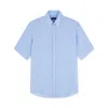Paul & Shark Camicia In Lino A Manica Corta In Bluette