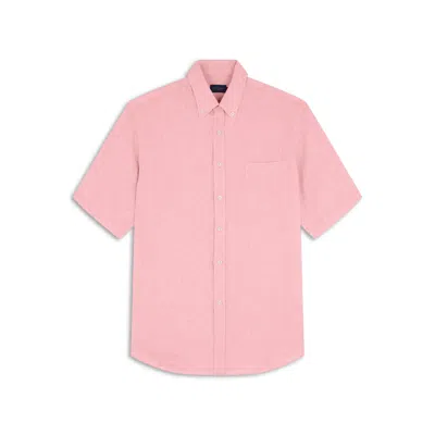 Paul & Shark Camicia In Lino A Manica Corta In Rosso