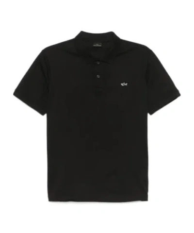 Paul & Shark Short-sleeved Polo Shirt In Black