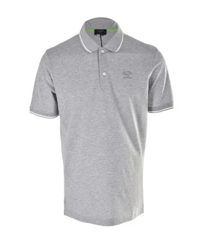 Paul & Shark Short-sleeved Polo Shirt In Gray