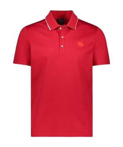 Paul & Shark Short-sleeved Polo Shirt In Red