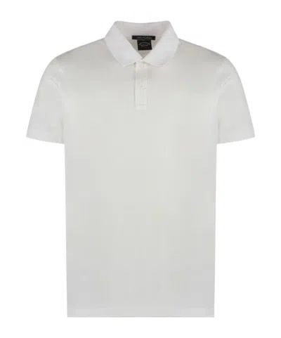 Paul & Shark Short-sleeved Polo Shirt In White