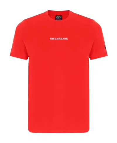 Paul & Shark Short-sleeved T-shirt With Round Neck In Red