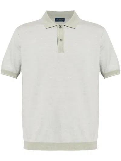 Paul & Shark Silk-blend Polo Shirt In Grey