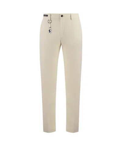Paul & Shark Skinny Cropped Trousers In Nude