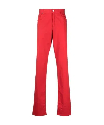 Paul & Shark Slim-cut Five-pocket Trousers In Red