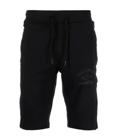 Paul & Shark Slim-fit Jersey Shorts In Black