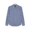 Paul & Shark Camicia In Popeline Di Cotone Soft Touch Con Motivo A Righe In Bianco Righe Blu