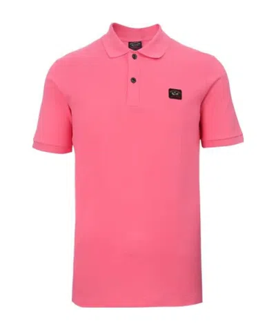 Paul & Shark Solid Piqué Polo Shirt In Pink