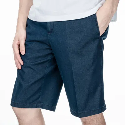 Paul & Shark Straight Denim Shorts In Blue