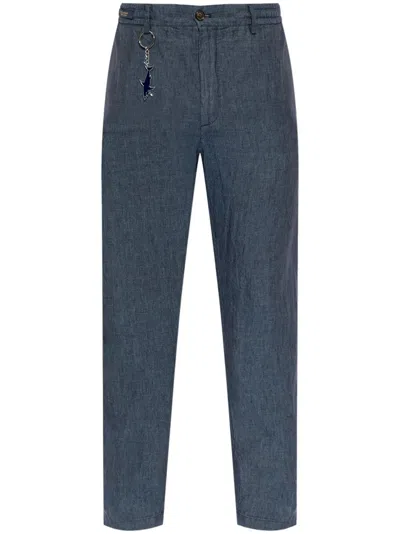 Paul & Shark Straight-leg Trousers In Blue