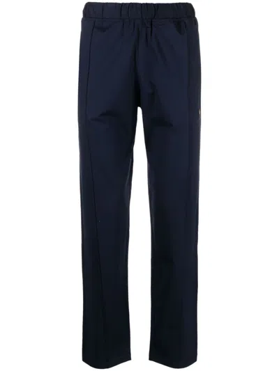 Paul & Shark Stretch-cotton Track Trousers In Blue