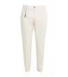 Paul & Shark Stretch Slim-fit Chinos With Shark Charm In Ivory
