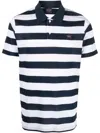 Paul & Shark Stripe-pattern Polo Shirt In Blue