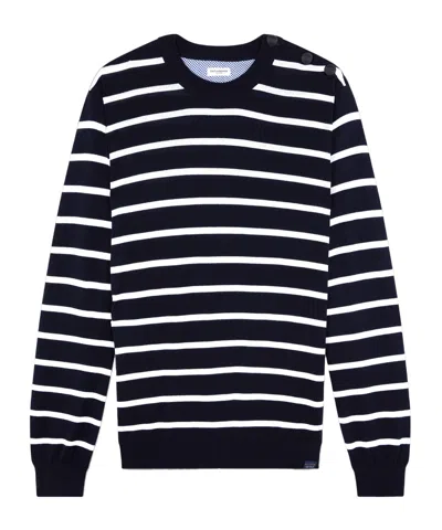 Paul & Shark Stripe Pattern Sweater In Black