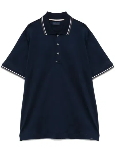 Paul & Shark Stripe-trim Polo Shirt In Blue
