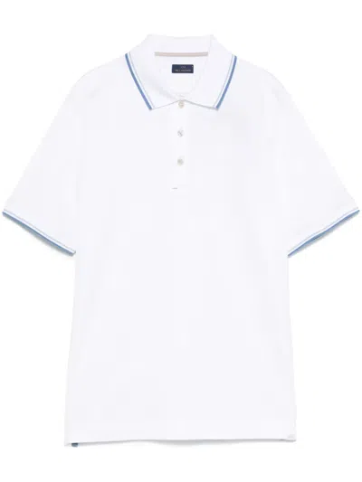 Paul & Shark Stripe-trim Polo Shirt In White
