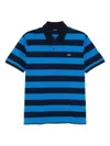 Paul & Shark Striped Cotton Polo Shirt In Blue