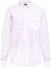 Paul & Shark Striped Linen Shirt In Rosa