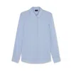 Paul & Shark Camicia In Lino Con Motivo A Righe In Bianco Righe Azzurre