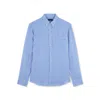 Paul & Shark Camicia In Lino Con Motivo A Righe In Blu Righe Bianche