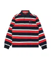 Paul & Shark Striped Long-sleeved Polo Shirt In Black