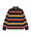 Paul & Shark Striped Long-sleeved Polo Shirt In Black