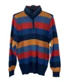 Paul & Shark Striped Long-sleeved Sweater In Black