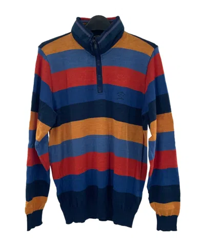 Paul & Shark Striped Long-sleeved Sweater In Black
