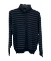 Paul & Shark Striped Long-sleeved Sweater In Black