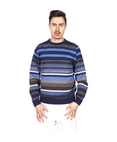 Paul & Shark Striped Pullover In Blue