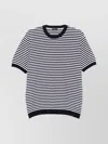Paul & Shark Striped Short Sleeve Crew Neck Sweater