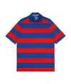 Paul & Shark Striped Short-sleeved Polo Shirt In Blue