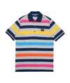 Paul & Shark Striped Short-sleeved Polo Shirt In Gray