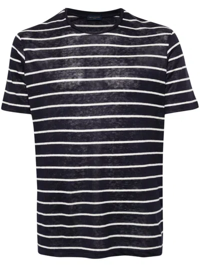 Paul & Shark Striped T-shirt In Blue
