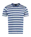 Paul & Shark Striped T-shirt In Blue