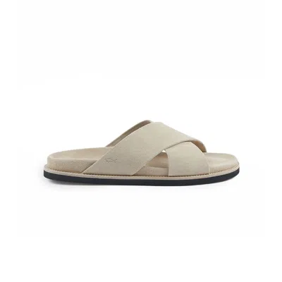 Paul & Shark Slides In Suede In Beige
