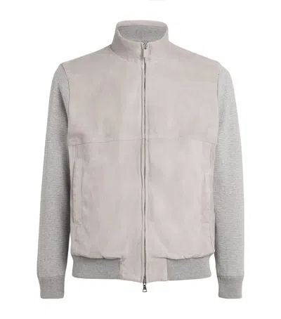 PAUL & SHARK SUEDE ZIP-UP JACKET