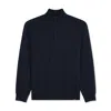 Paul & Shark Zip Collar Wool Sweater In Blue