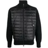 Paul & Shark Padded-panel Knitted Jacket In Black