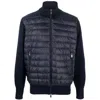 Paul & Shark Padded-panel Knitted Jacket In Blue